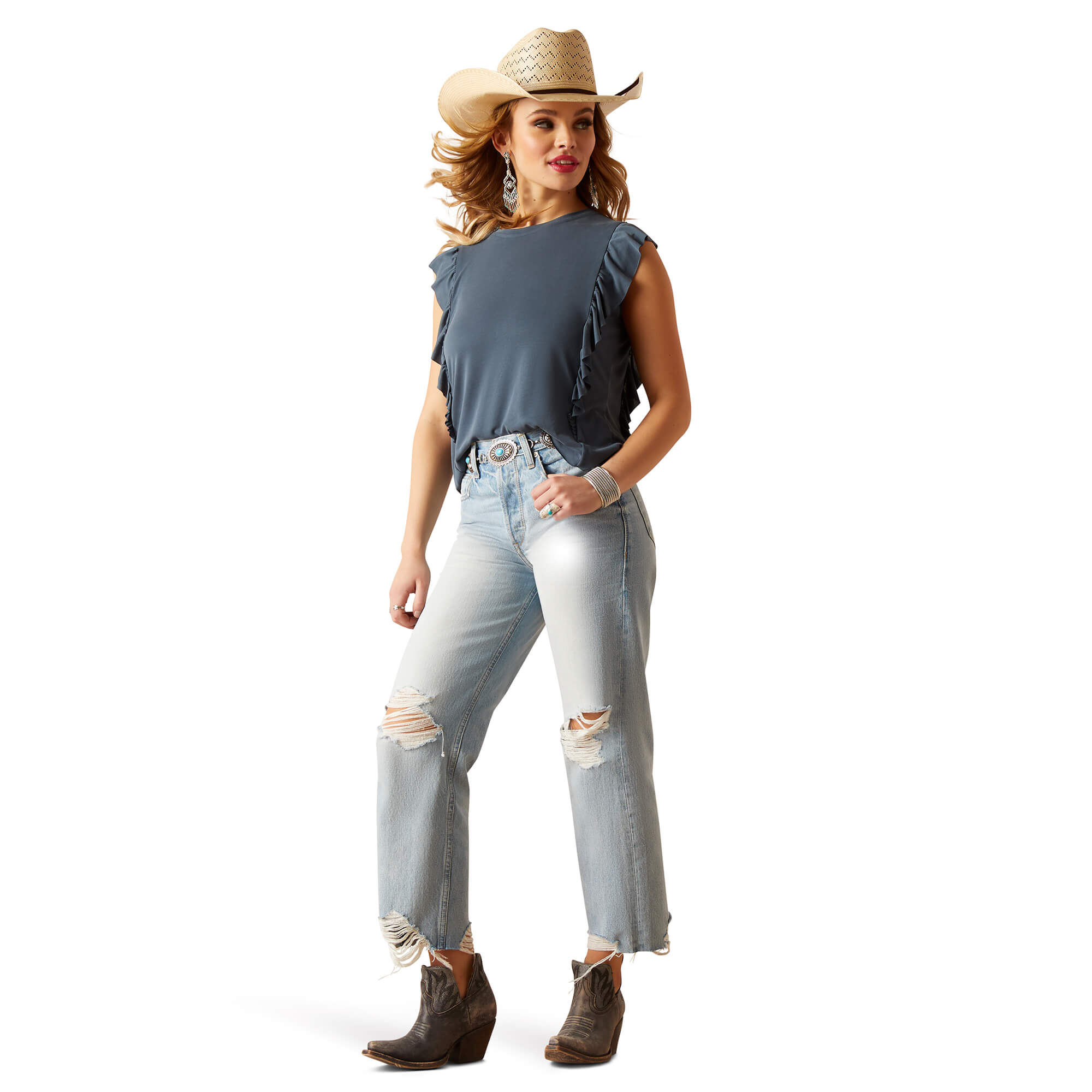 Ariat Women's Ultra High Rise Tomboy Straight Jean.