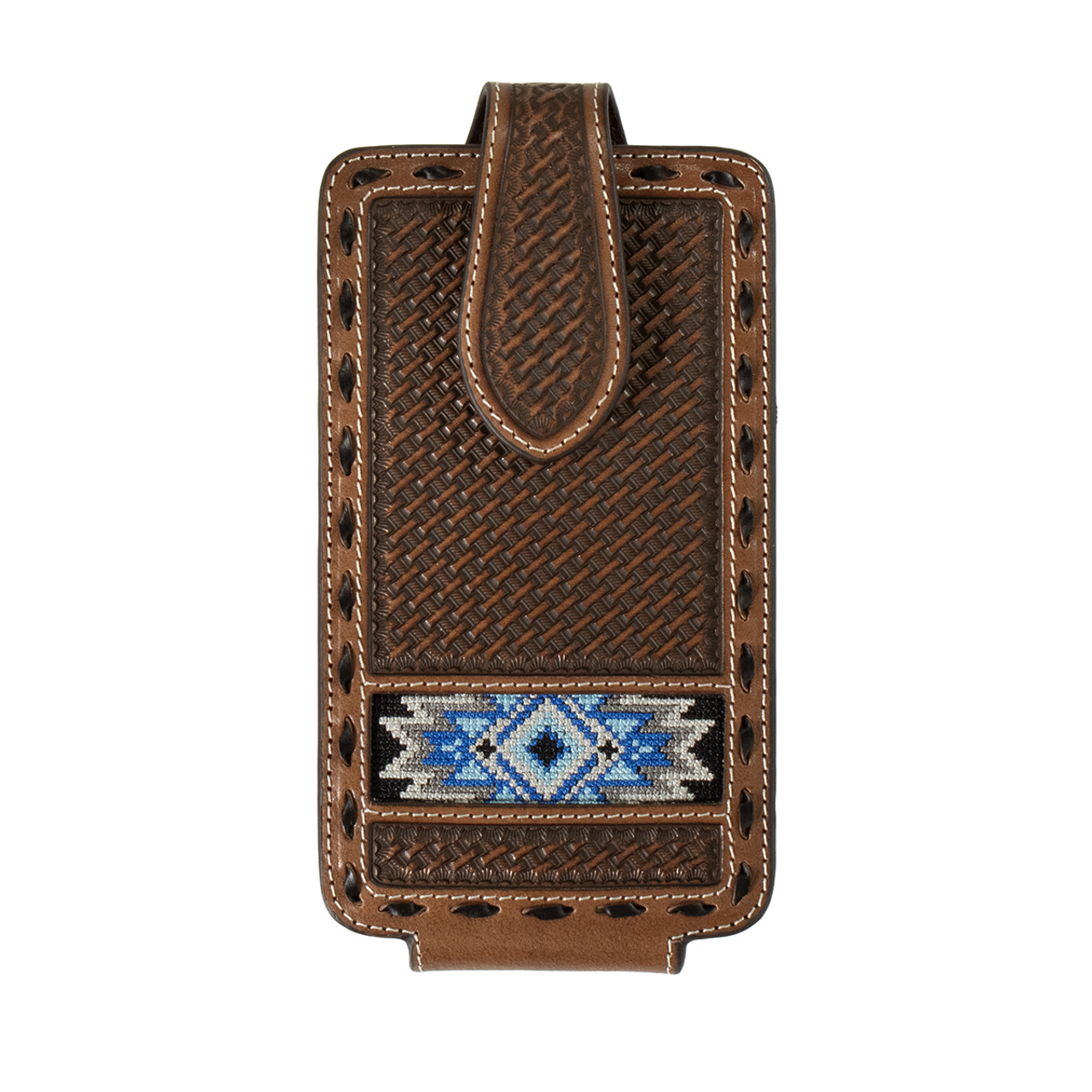 3D Basketweave and Embroidered Cell Phone Case