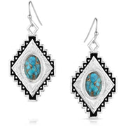 Montana Silversmiths  Diamond of the West Turquoise Earrings