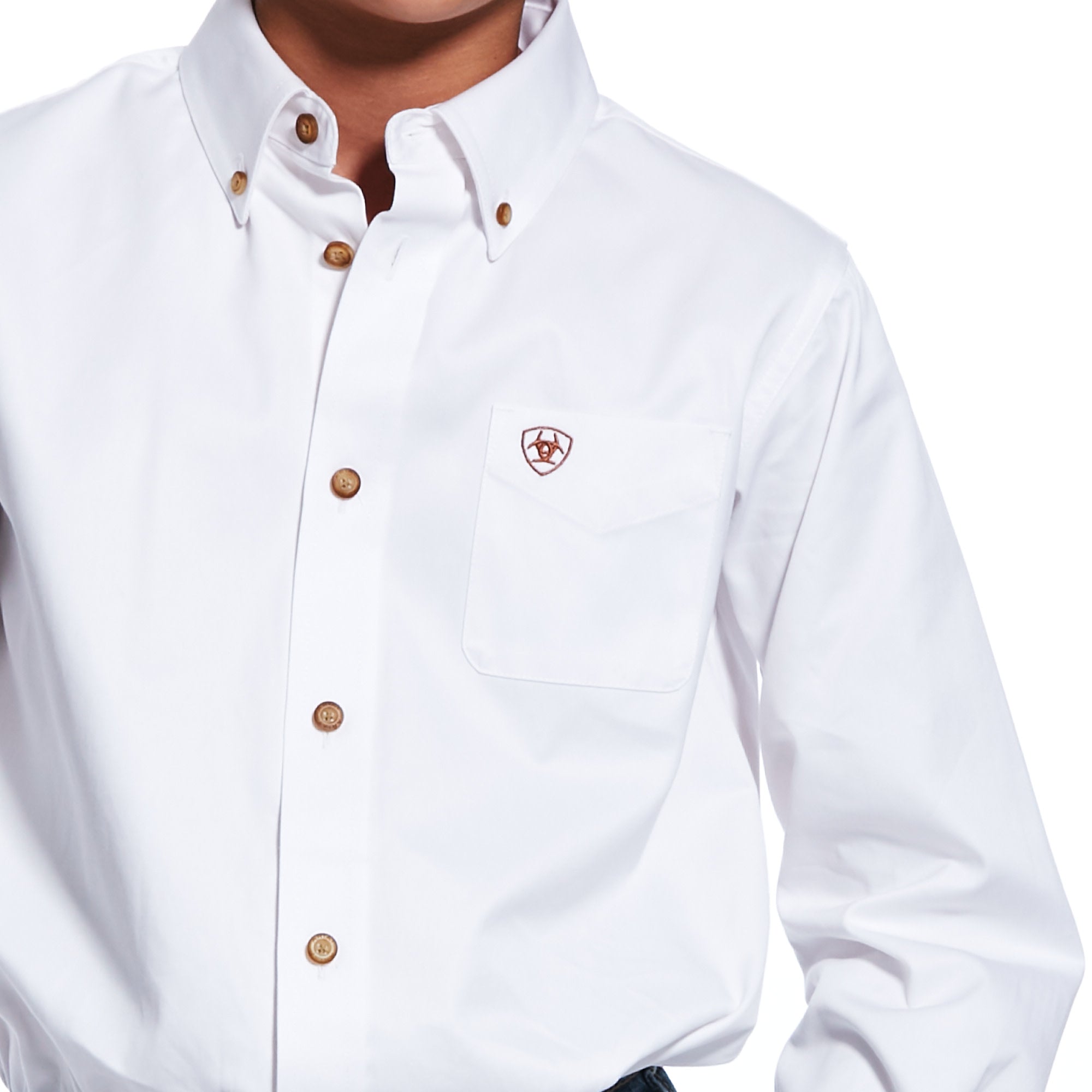 Ariat Boy's Solid Twill Classic Fit Button Down Shirt