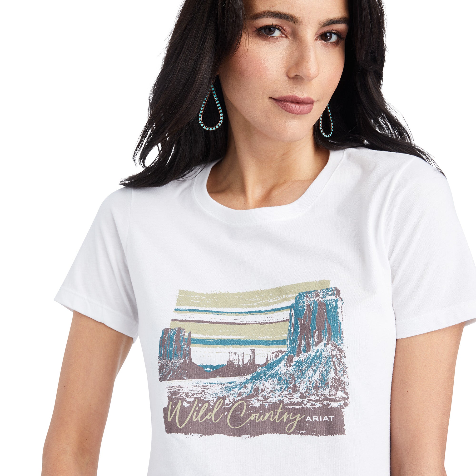 Ariat Ladies White Heather Monument Sunset Tee