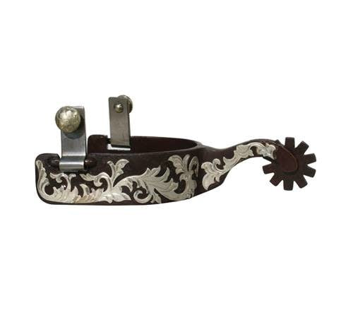 Bob Avila Silver Floral Medium Shank Spur