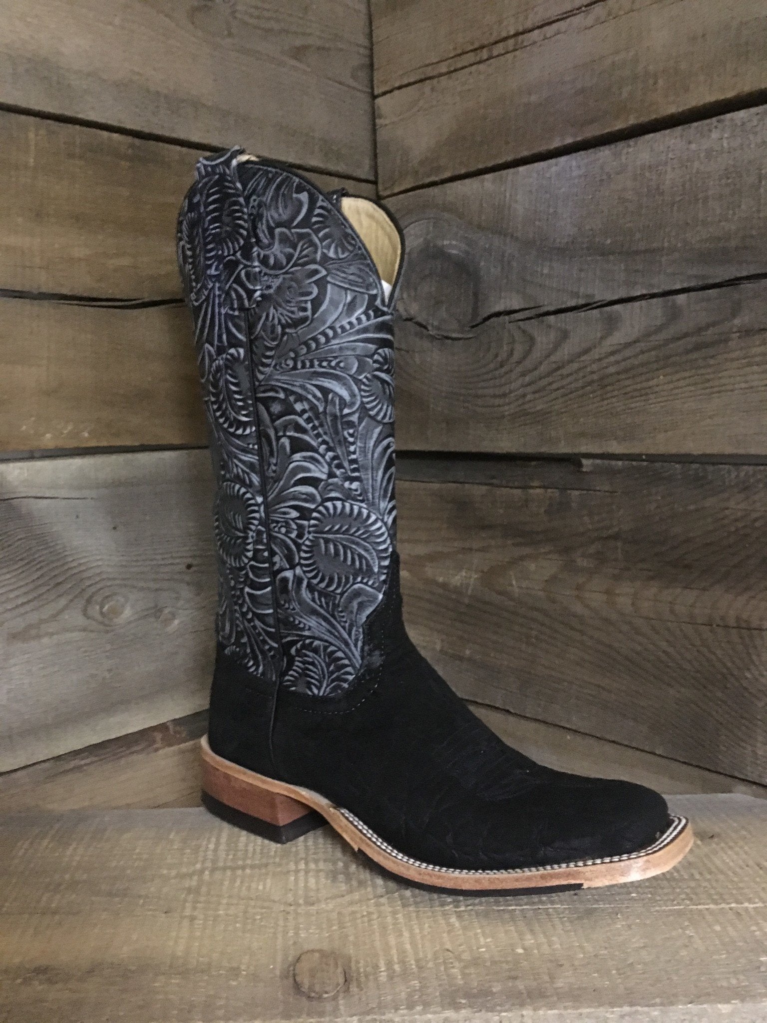 Anderson Bean Ladies Black Elephant Boots