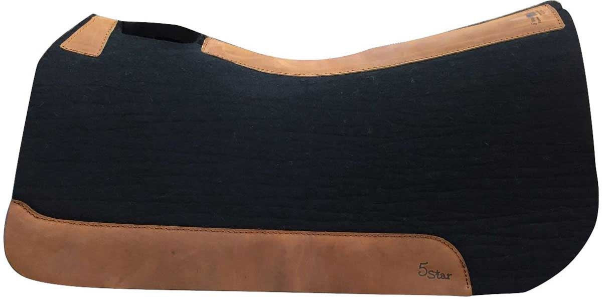 5 Star All Around 1 1/8" Black 30x30 Saddle Pad.