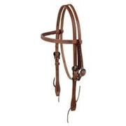 Berlin Leather Browband Floral Buckle Headstall