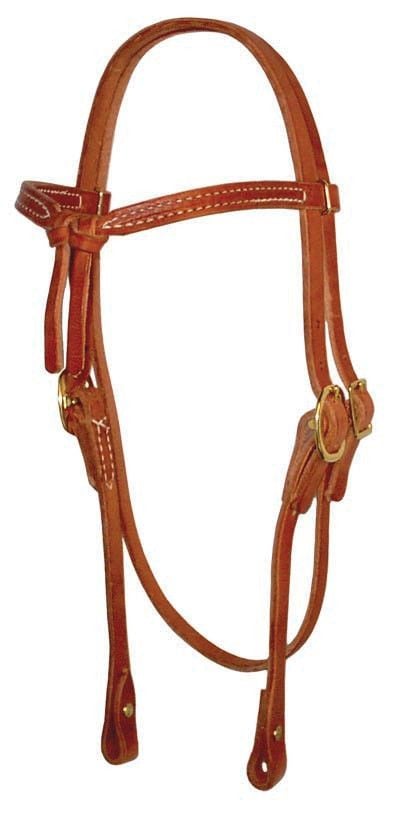 Berlin Knotted Brow Band Headstall w Chicago Screws