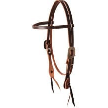 Martin Hammered Buckle Chocolate Headstall.