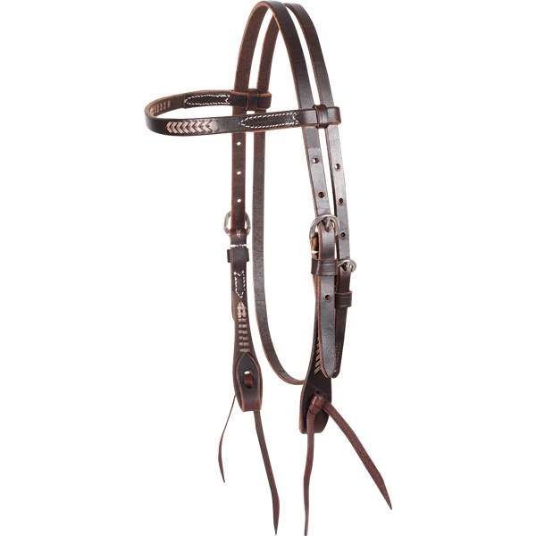 Martin Rawhide Laced Chocolate Headstall