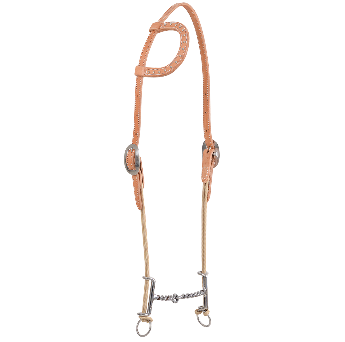 CE Loomis Slip Ear Twisted Wire Snaffle Gag Bit