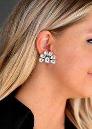 West & Co. Half Flower Post Earrings