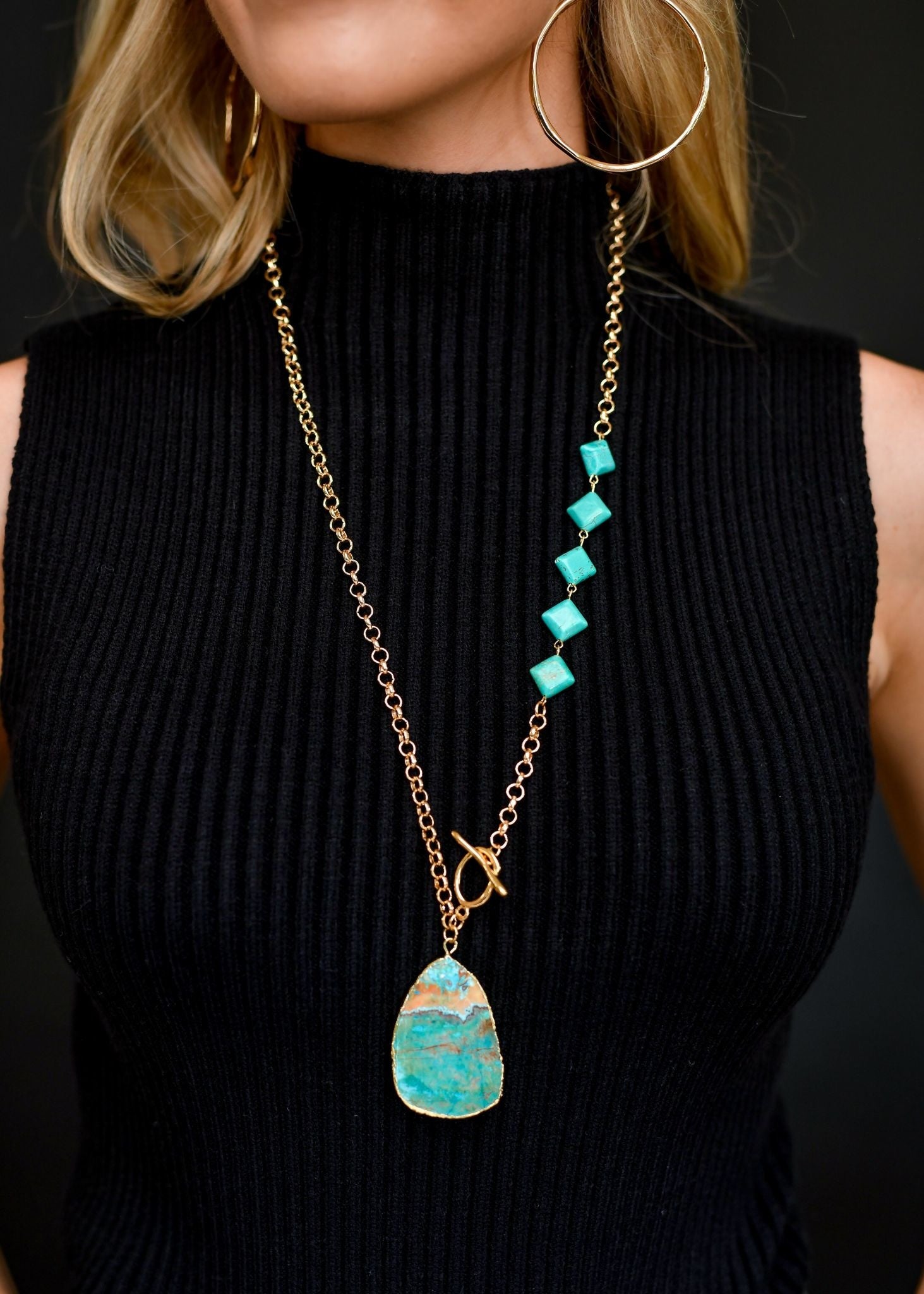 West & Co. Turquoise Pendant Necklace.