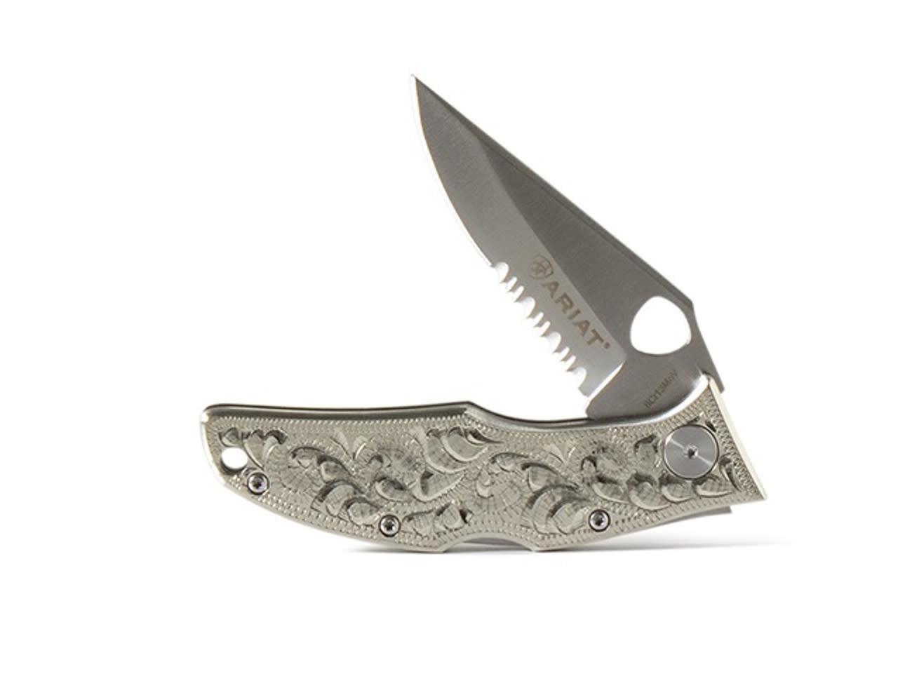 Ariat Hybrid Engraved Silver Knife