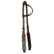 Reinsman Turq Gator Open Ear Filigree Headstall X0206-T00V