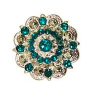 Swarovski Turquoise Crystal CS Concho 1-1/2''