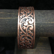 Copper Floral Cuff Bracelet