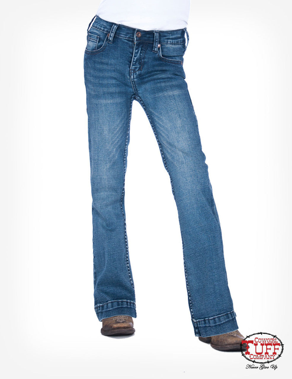 Cowgirl Tiff Girl's Just Tuff Trouser Jeans.