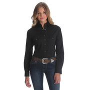 Wrangler Women's Black Long Sleeve Shirt