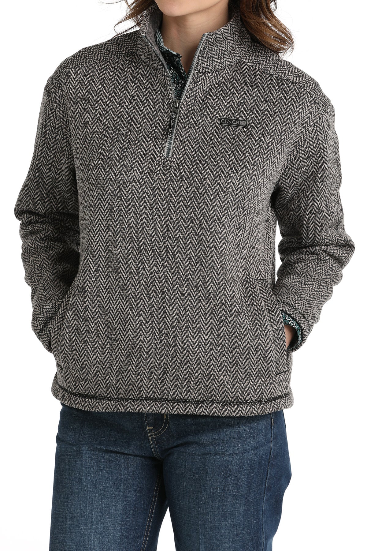 Cinch Women's Gray Pullover.