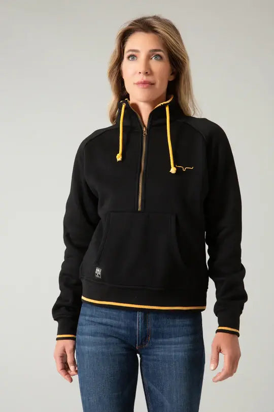 Kimes Ranch Women's Malta Cropped Quarter Zip Sweatshirt C4.