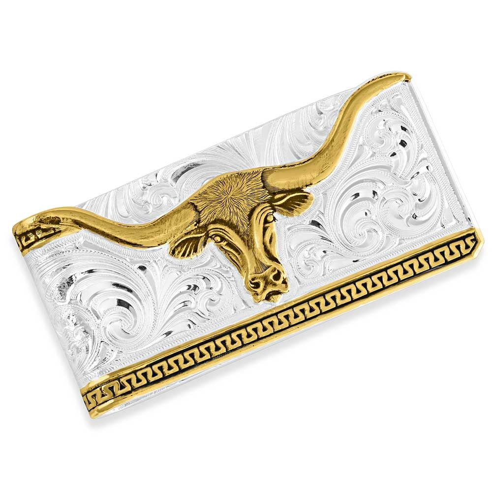 Montana Silversmiths Longhorn Money Clip