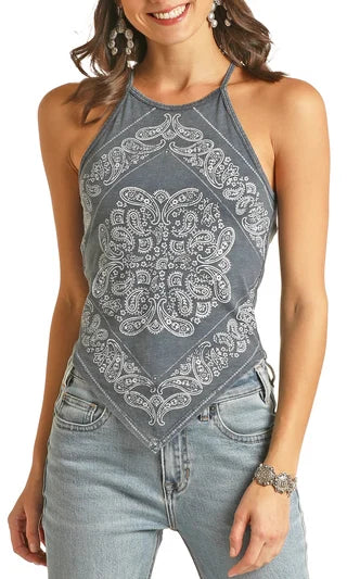 Rock & Roll Cowgirl Bandana Tank