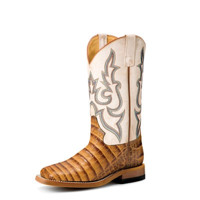 Macie Bean Kids Bone Top Caiman Print Boots.