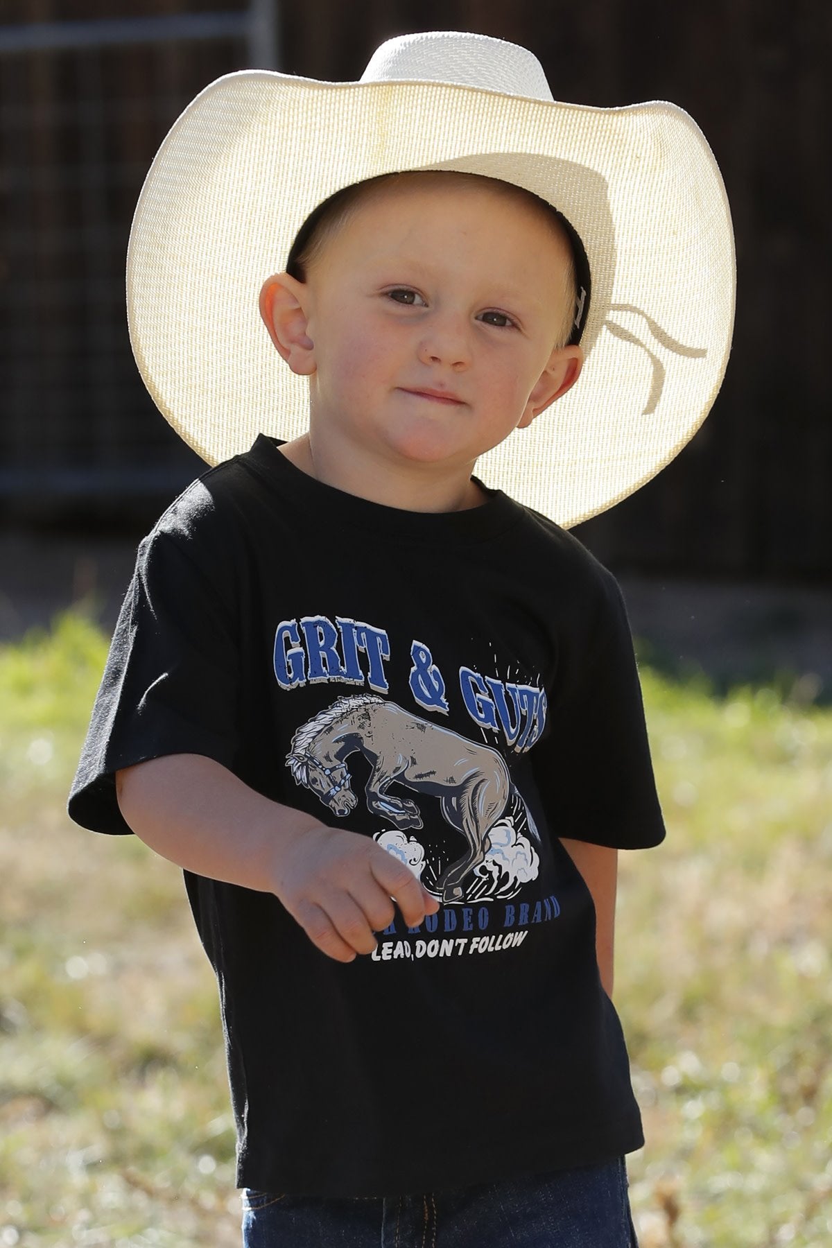 Cinch Toddler Boy's Black Tee.