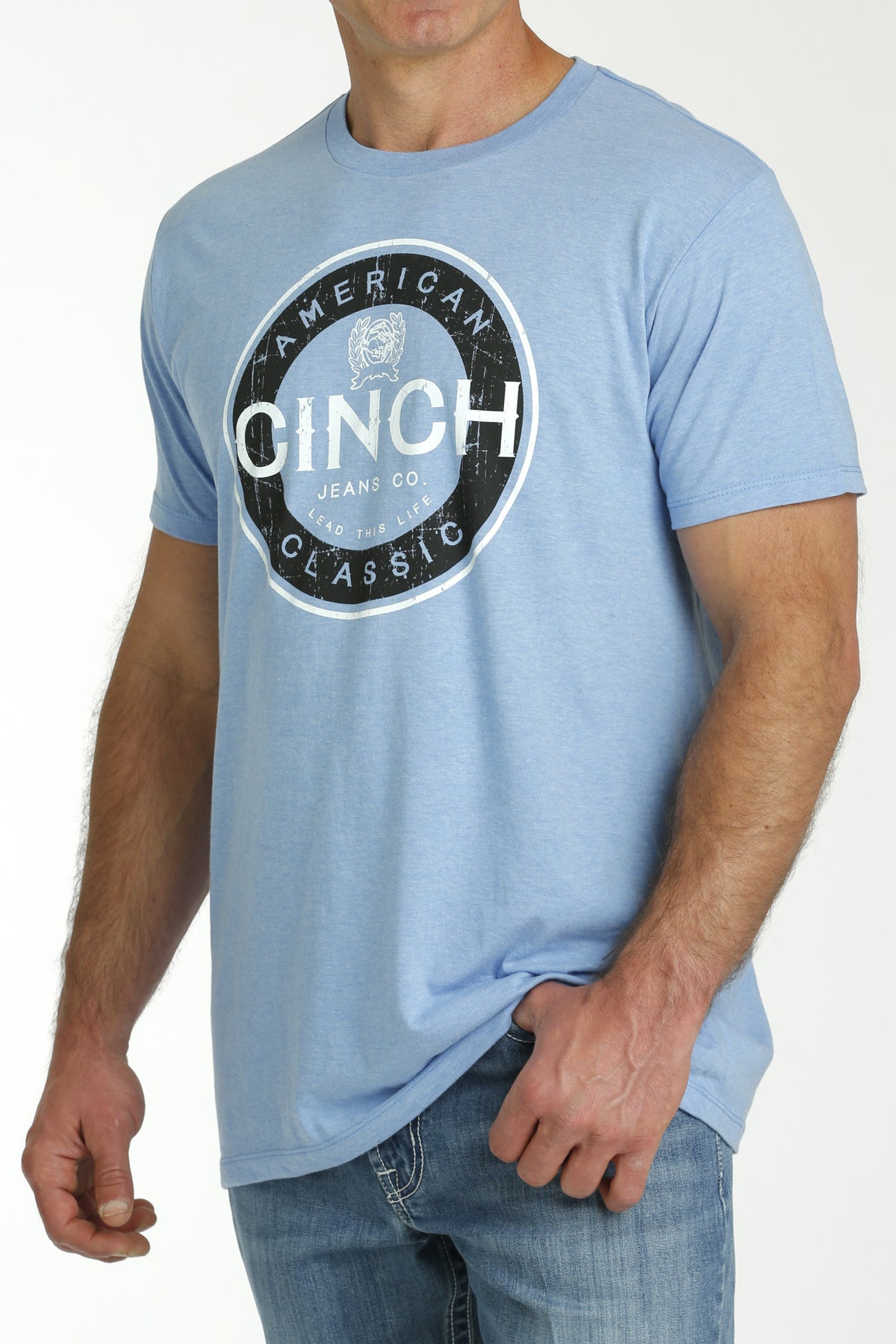 Cinch Men's Light Blue Tee