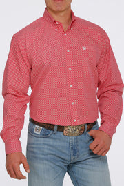 Cinch Men's Red Patterned Shirt