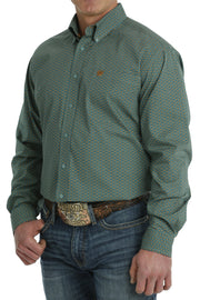 Cinch Men's Turquoise Print Shirt