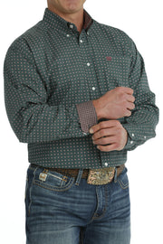 Cinch Men's Emerald Printed Shirt