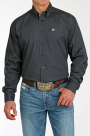 Cinch Men's Solid Charcoal Long Sleeve Shirt