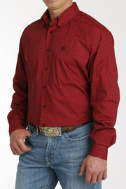 Cinch Men's Red Button Down Shirt