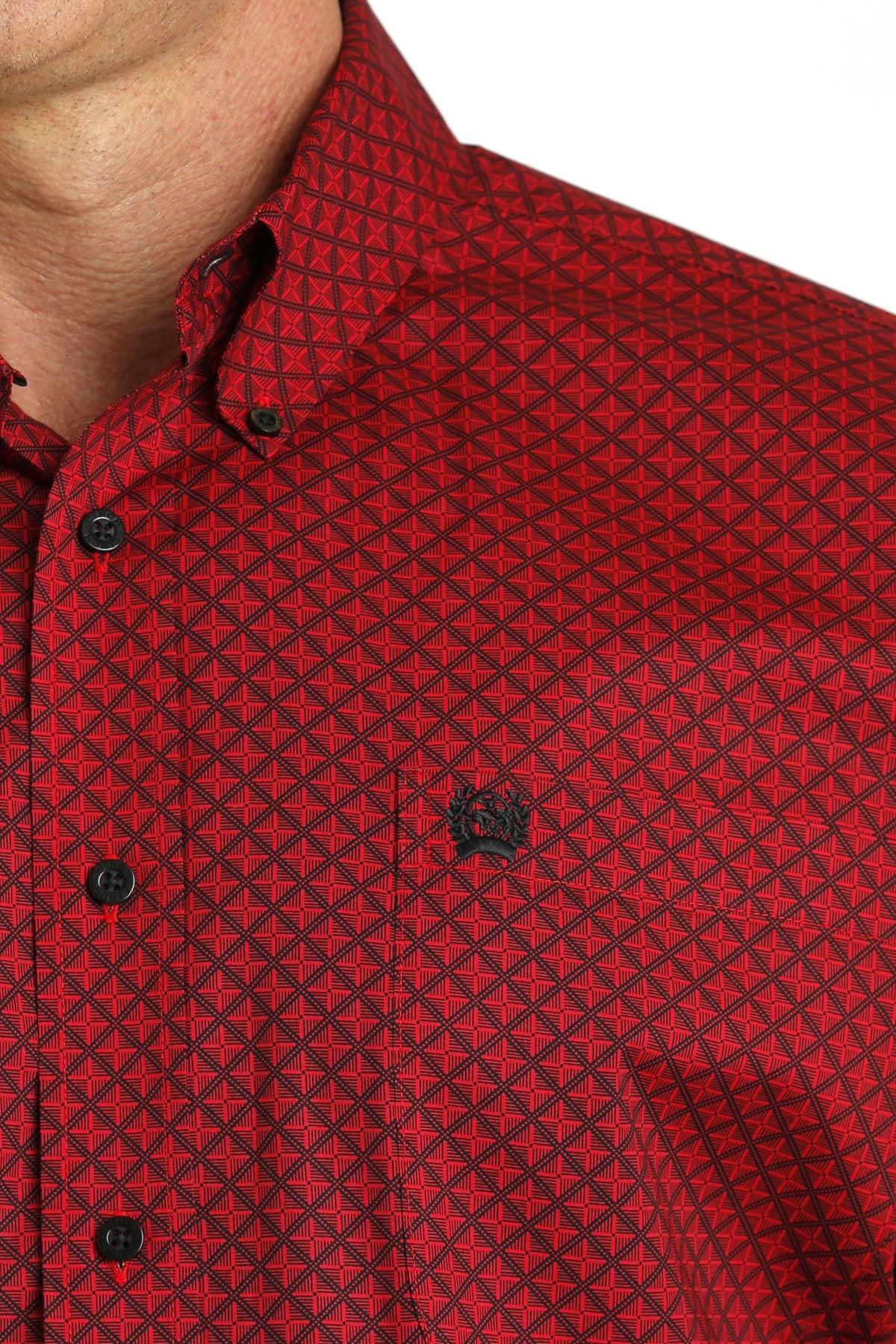 Cinch Men's Red Button Down Shirt