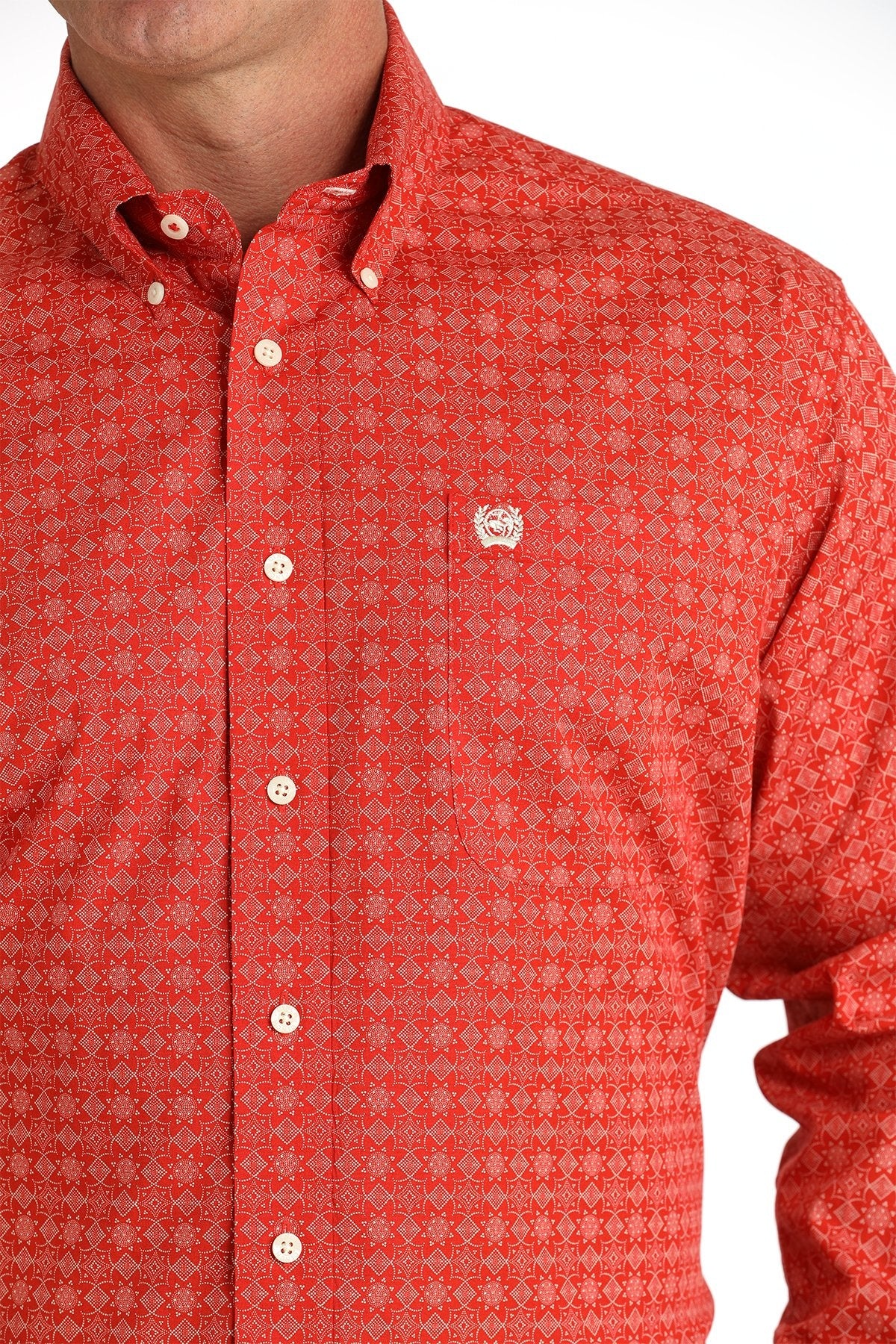 Cinch Men's Geometric Print Button Down Shirt