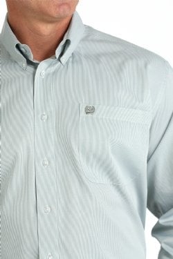 Cinch Men's Tencel Micro-Stripe Button Down Shirt