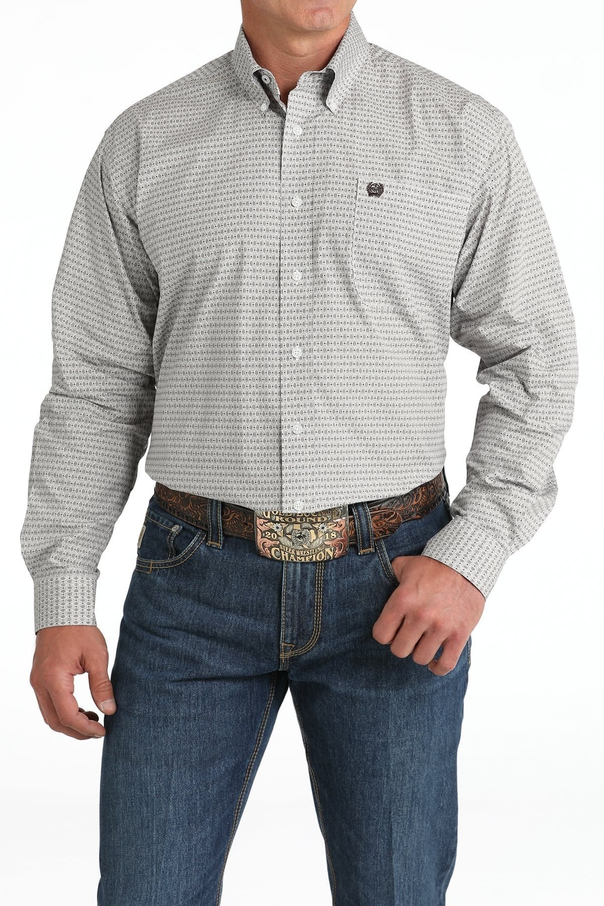 Cinch Men's Geometric Print Button Down Shirt