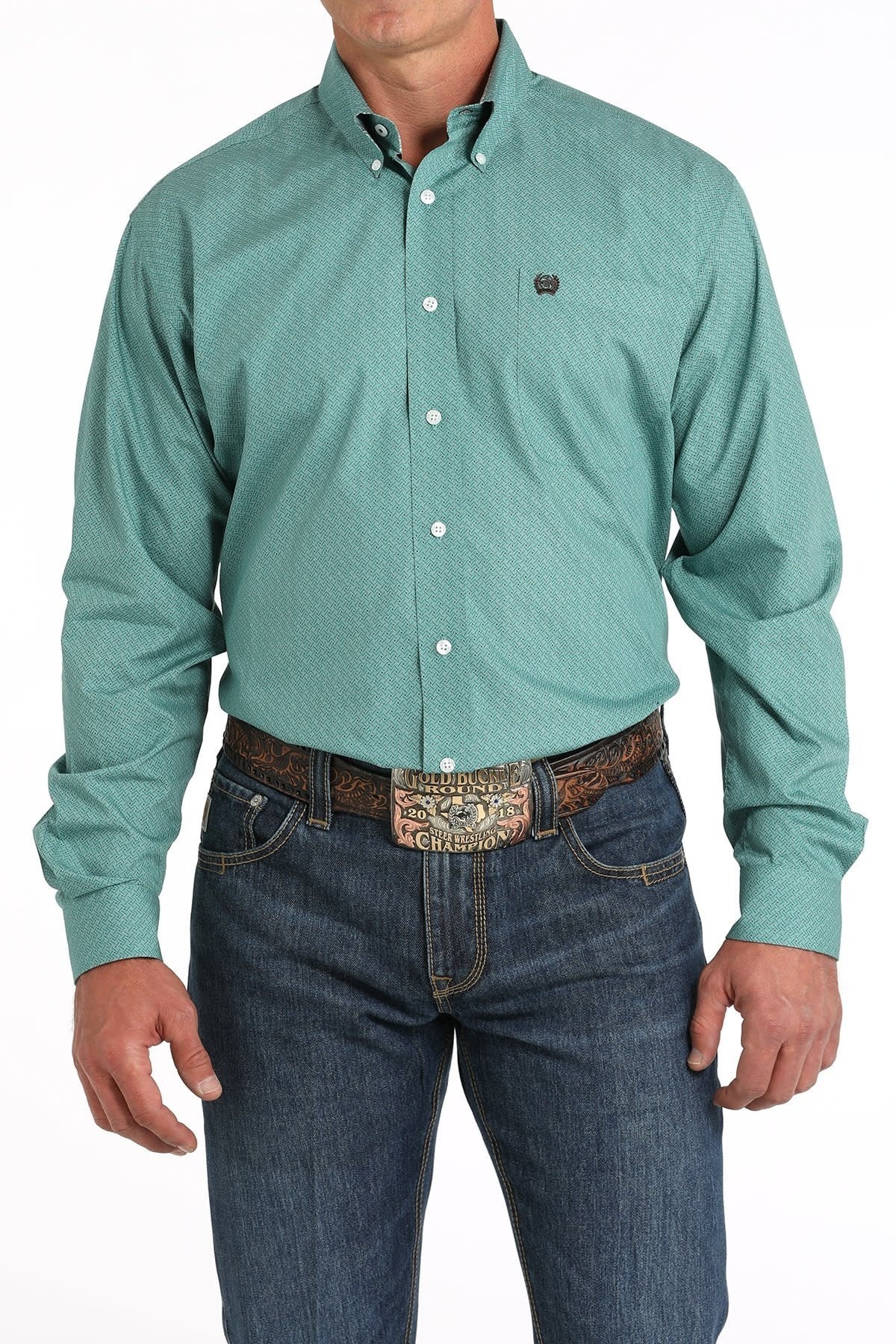 Cinch Men's Geometric Print Button Down Shirt