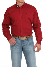 Cinch Men's Red Button Down Shirt