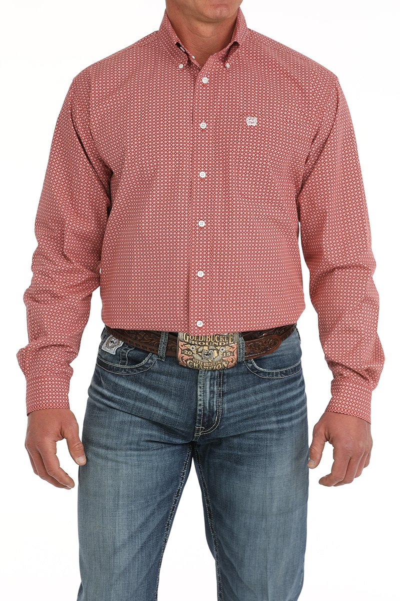 Cinch Men's Medallion Print Button Down Shirt #MTW1105871