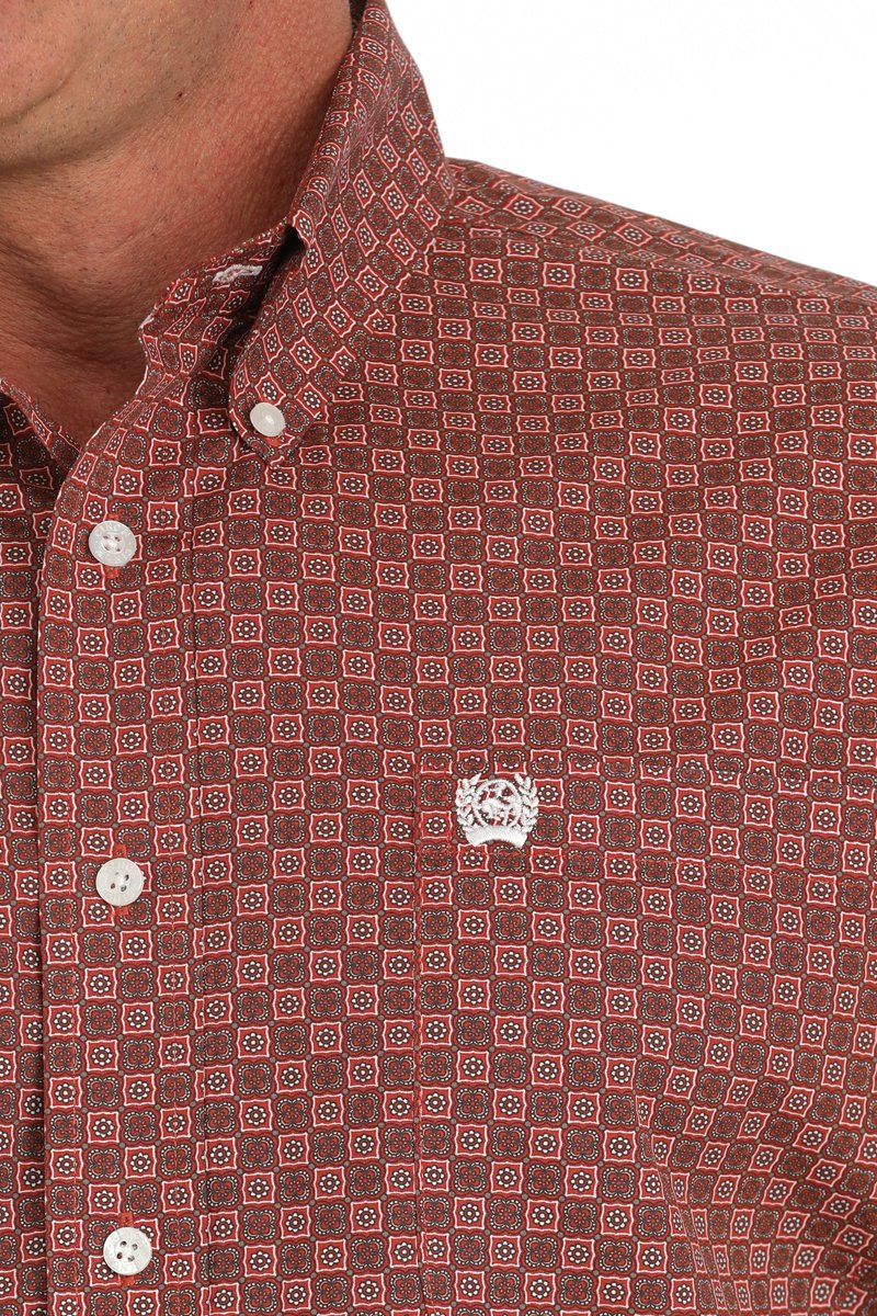 Cinch Men's Medallion Print Button Down Shirt