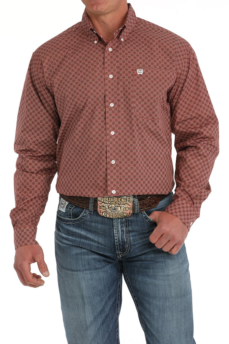 Cinch Men's Medallion Print Button Down Shirt