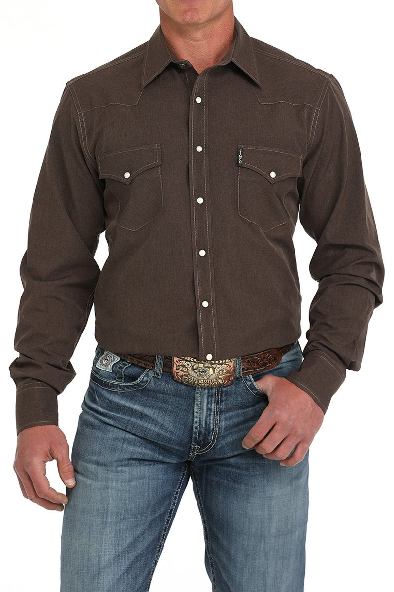 Cinch Men's Solid Modern Fit Snap Front Shirt MTW1303083