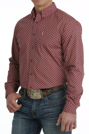 Cinch Men's Modern Fit Burgundy Shirt