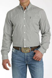 Cinch Men's Charcoal Striped Modern Fit Shirt