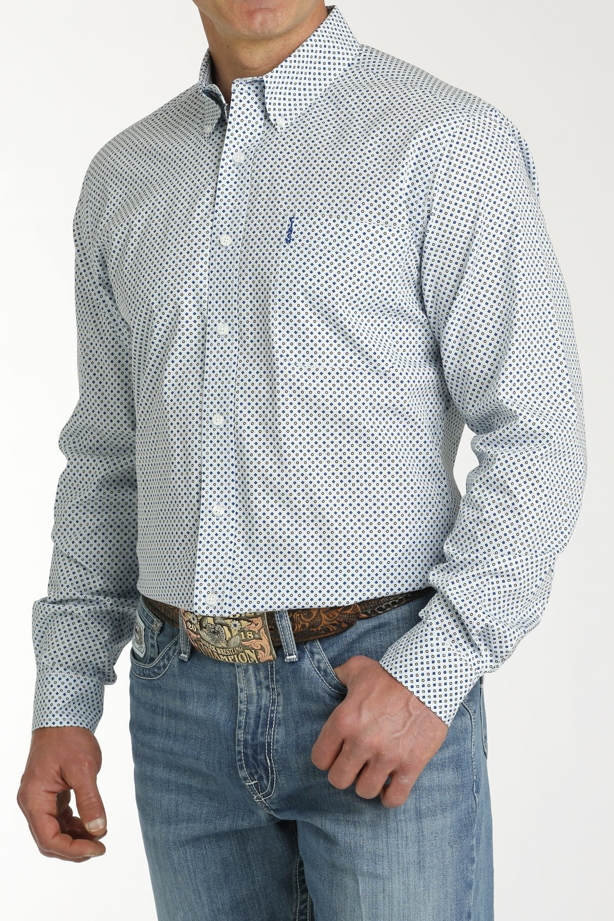 Cinch Men's Light Blue Button Down Shirt