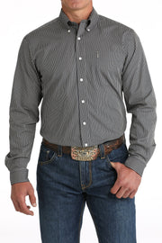 Cinch Men's Black Stripe Modern Fit Button Down Shirt