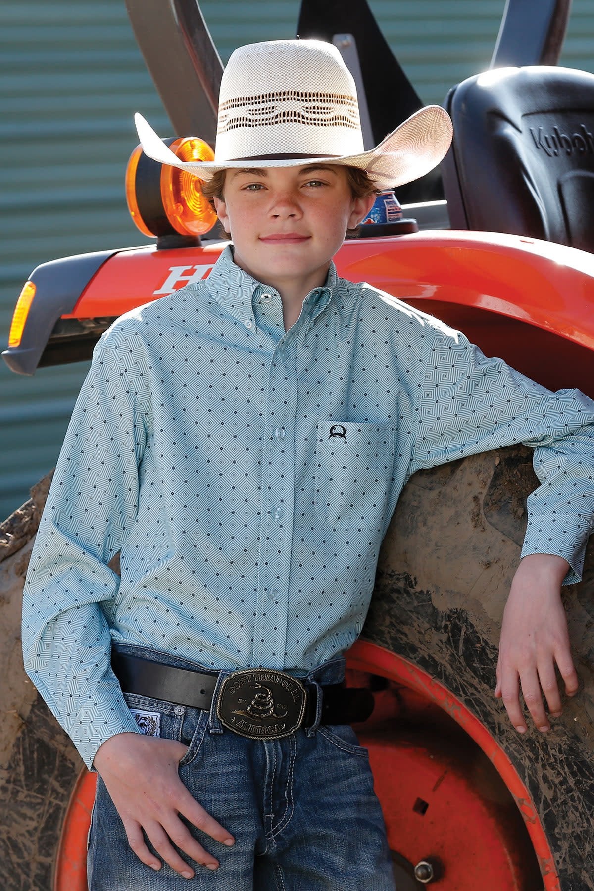 Cinch Boy's Blue Button Down Shirt