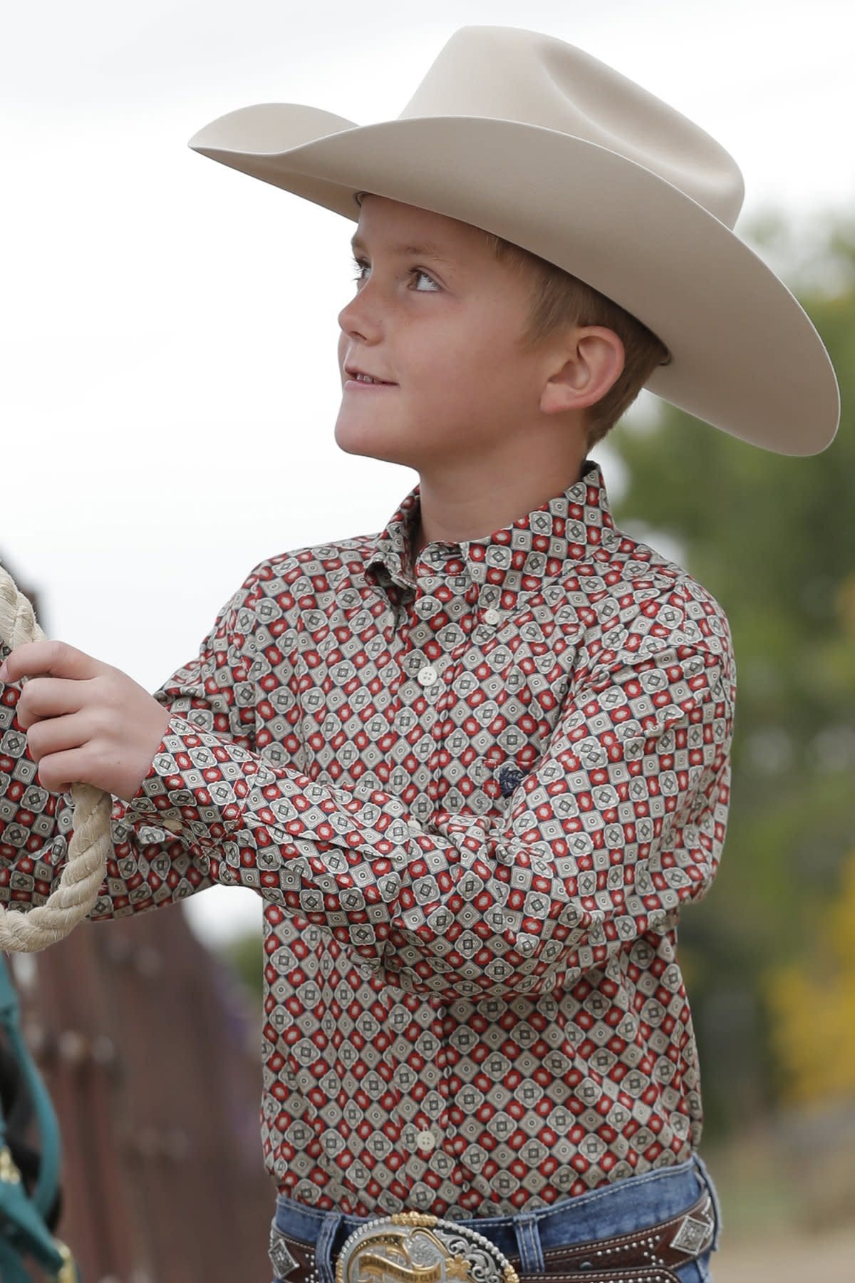 Cinch Boy's Geometric Print Button Down Shirt