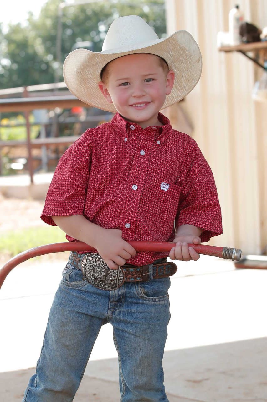 Cinch Boy's Red Button Down Shirt